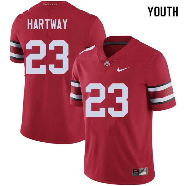Ohio State Buckeyes #23 Michael Hartway Youth High School Jersey Red OSU14325